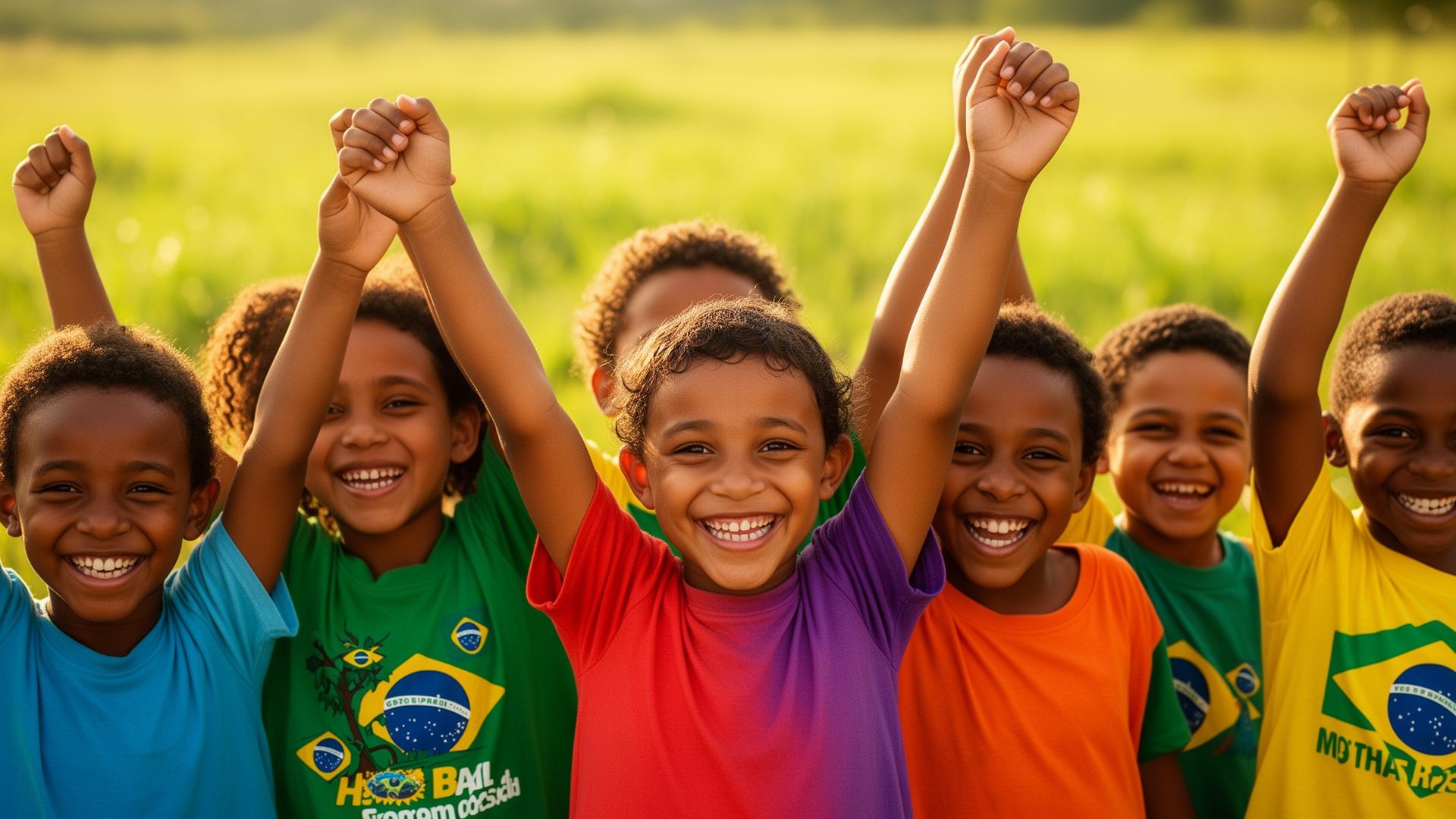 Crianças sorrindo da Semente do Futuro